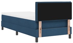 Ágykeret Matrac &amp; LED Kék 90x190 cm Szövet