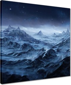 Vászonkép 40x40 A Hold megvilágítja a csúcsokat