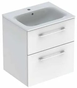 Geberit Selnova fürdőszobaszekrény mosdóval 60x50,2x65,2 cm fehér fényes 501.236.00.1