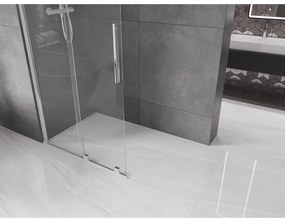 Mexen Velar, nyílásba tolóajtó Walk-In típusú 90 cm, 8 mm átlátszó üveg, króm, 871-090-000-03-01