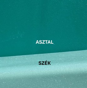 Santorini 2 személyes kerti bútor szett, zöld asztallal, 2 db Flen zöld székkel N