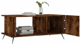 Füstös tölgy színű szerelt fa dohányzóasztal 90 x 50 x 40 cm