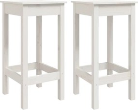 vidaXL 2 db fehér tömör fenyőfa bárszék 40 x 40 x 78 cm