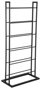 Fekete fém bortartó polcos állvány, palackok száma 5 38x84,5x20 cm Single Floor – PT LIVING
