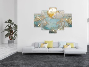 Kép - 3D gyöngyök az óceánban (150x105 cm)