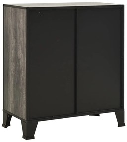 Szürke fém és MDF tárolószekrény 72 x 36 x 82 cm