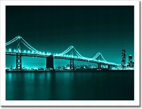 Poszterek keretben 40x30 Türkiz kilátás híd