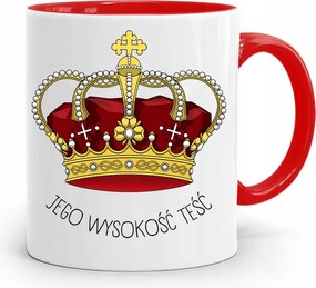 Piros Bögre Apósnak Őfelsége Após Nyomtatott Fotóval