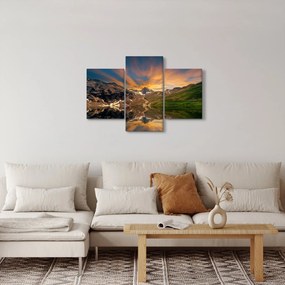 Kép - Visszaverődés a hegyi tóban (90x60 cm)