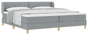 Boxspring Ágy Matrac Mellett - Világosszürke - 200x200 cm - Szövet