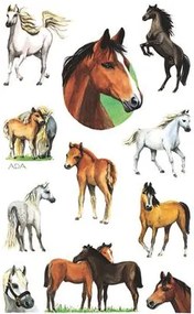 Matrica, papír, 2 ív, 76x120 mm, AVERY ZWECKFORM, Z-Design No.53483, csillogó lovak (AY53483)