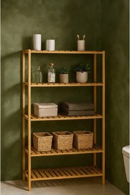 Natúr színű bambusz fürdőszobai polcos állvány 60x130 cm Skaren – Bonami Essentials