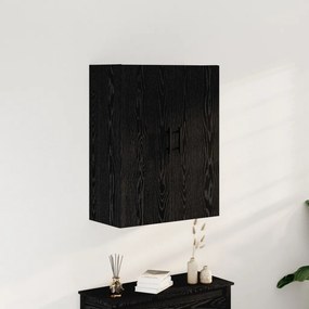 Fali Szekrény Fekete Tölgy 69,5x34x90 cm Mérnöki Fa