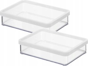 Rotho 2 Db-os Ételtároló Szett Ömlesztett Áruk 1L Fehér Alacsony Loft