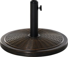 Outsunny Kert Napernyő Alap, Nettó Tömege 13 kg, Retro Cement Napernyő Állvány 35mm/38mm/48mm Oszlopokhoz, Teraszra, Kültéri Patio, Ø48x34 cm Bronzin