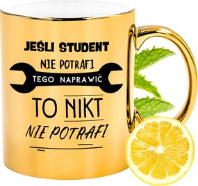 Prémium Arany Csillogó Bögre Diákoknak Ajándék Nyomtatott Fotóval