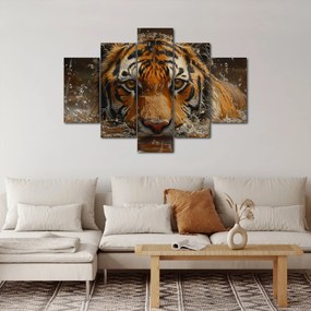 Kép - Portré egy tigris a vízben (150x105 cm)