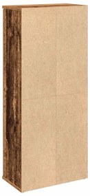antik fa színű fürdőszobaszekrény tekercstartóval 39x22x90 cm
