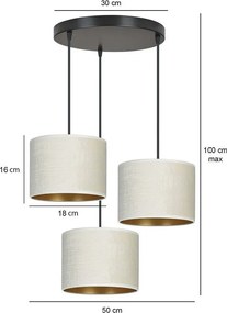 Emibig modern függeszték hilde fehér fekete emi1052/3prem