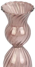 Swirl barna üveg gyertyatartó, magasság 17 cm - PT LIVING