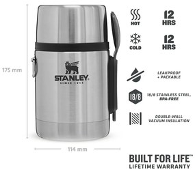 Ételtartó termosz kanállal – Stanley