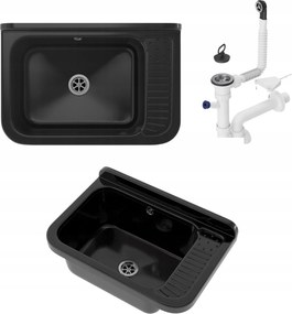 Háztartási Mosogató Mosoda Garázs Kazánház Kamra Fekete Műszaki