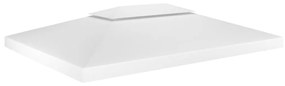 fehér kétszintes pavilon-tetőponyva 310 g/m² 4 x 3 m