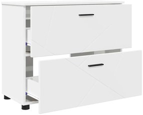 Fürdőszoba Székény fiókkal Fehér 76.5 x 35 x 64 cm Faanyag