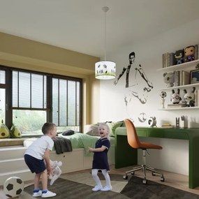 Sollux SL.1428 - Gyerek csillár zsinóron FOOTBALL 1xE27/15W/230V átm. 30 cm