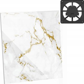 Szellőzőrács Grafit 15x15 Üvegpanel Márvány Fehér-arany