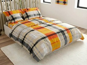 Renforcé pamutból készült krepp ágynemű ORANGE KUBE színes Ágyneműhuzat mérete: 70 x 90 cm | 140 x 200 cm