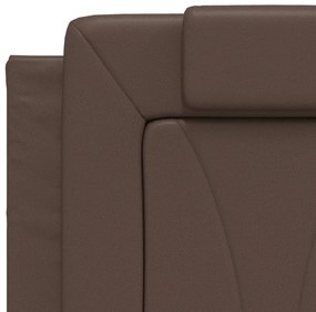 barna műbőr ágykeret Viana matrac nélkül 140x190 cm