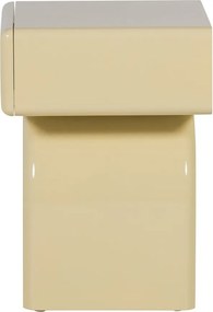 Világossárga fényes éjjeliszekrény Zorel – WOOOD