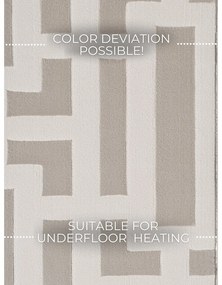 Szürke-krémszínű futószőnyeg 80x240 cm Perles Onyx – Elle Decoration