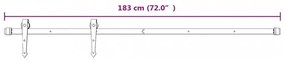 fehér acél tolóajtó-szerelvényszett 183 cm