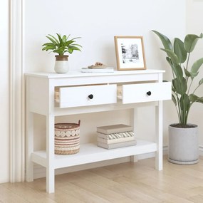 fehér tömör fenyőfa tálalóasztal 100 x 35 x 75 cm