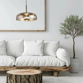 LED Csillár zsinóron VETRO LED/6W/230V átm. 23 cm bézs/fekete