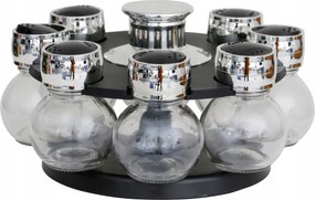 Fűszertartó Állvány Fűszertartó Forgó 8 Tégelyes