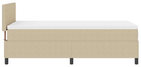 Box Spring Ágy Matrac Kellemes Zöld Szürke 80x200 cm Kordbársony Szövet