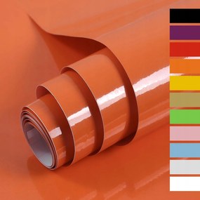 Öntapadós tapéta Bútor furnér fólia csillámos narancssárga 40 x 300