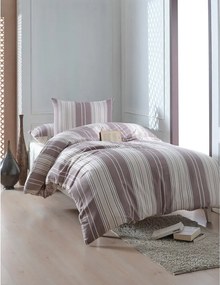 Barna-bézs egyszemélyes ágyneműhuzat 140x200 cm Lima – Mijolnir