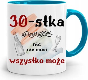 Születésnapra 30 30-es 30-as Bögre Kék Ajándék fényképes nyomattal