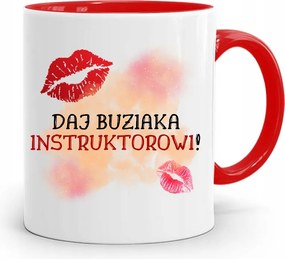 Vezetői Oktatónak Piros Bögre Ajándék fényképes nyomtatással