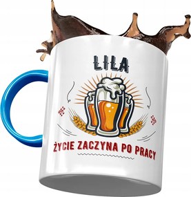 Kék Bögre Lili Barátnő Feleség Ajándék Nyomtatott Fotóval