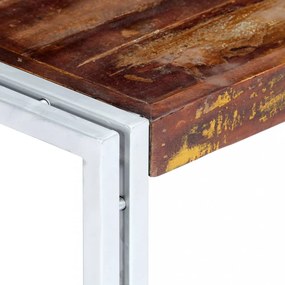 újrahasznosított tömör fa dohányzóasztal 120 x 60 x 35 cm