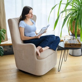 Relaxációs forgófotel, szürkésbézs, MAREN