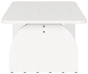 Dohányzóasztal Fehér 80 x 50 x 31 cm Tömör fenyőfa