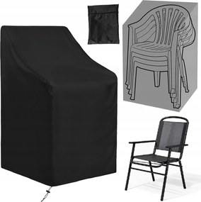 Vízálló UV-álló kerti szék huzat, fekete
