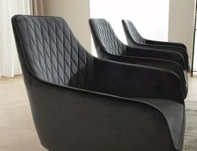 Étkezőszék MARLO VELVET szürke