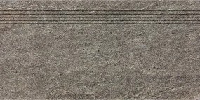 Lépcső Rako Quarzit barna 30x60 cm dombor DCVSR736.1